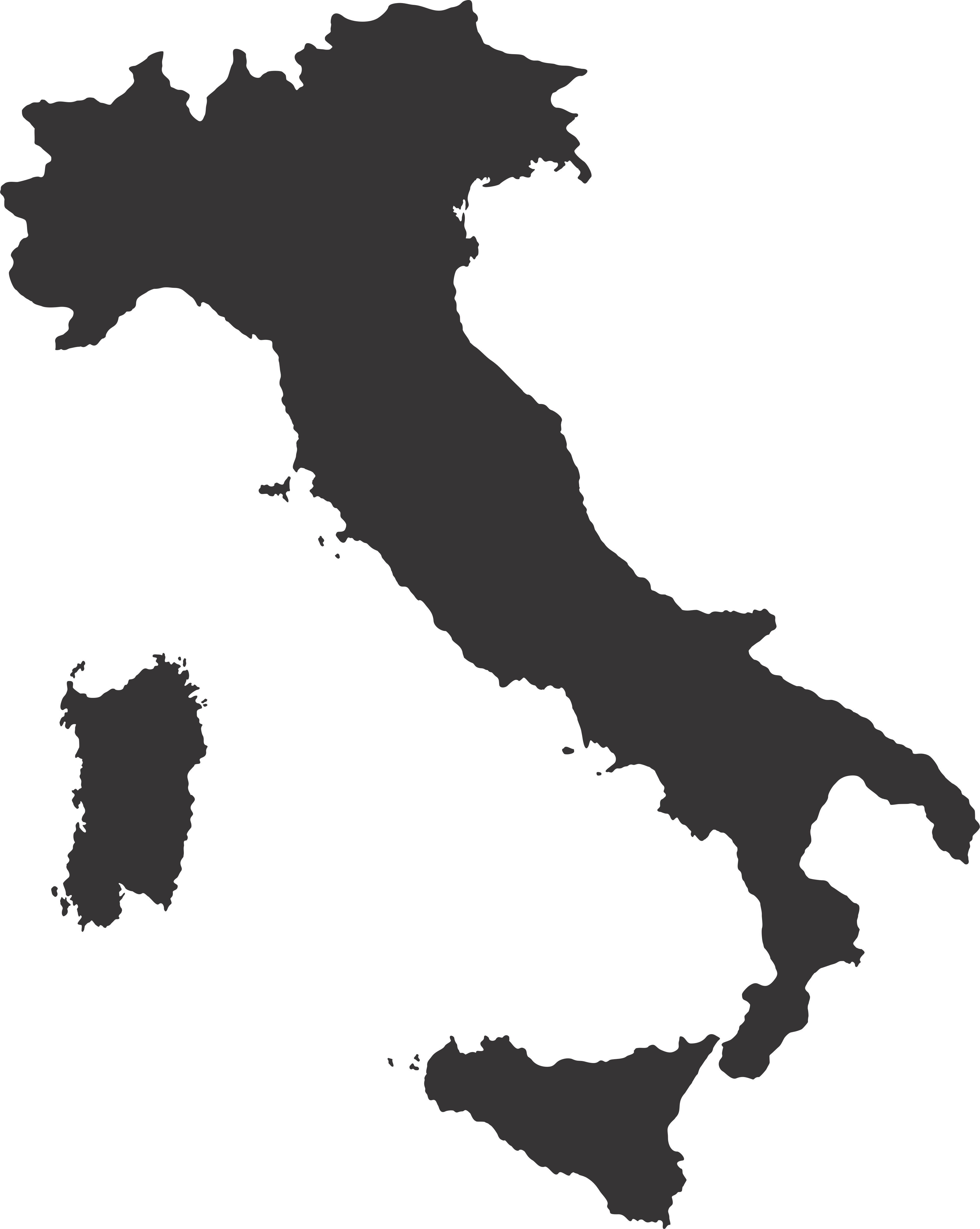 Italy map with location
